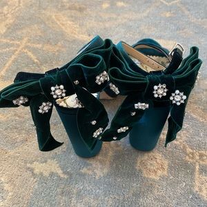 Nicola Bathie for Antonio Melani emerald Green Party platforms